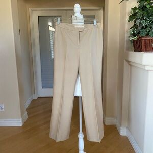 Tan Pinstripe Wool Blend Women's Dress Pants
